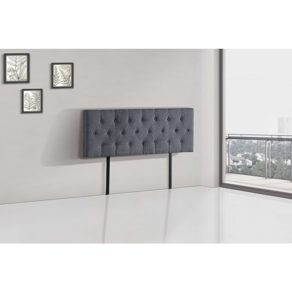 Linen Fabric Queen Bed Deluxe Headboard Bedhead Bedroom Furniture