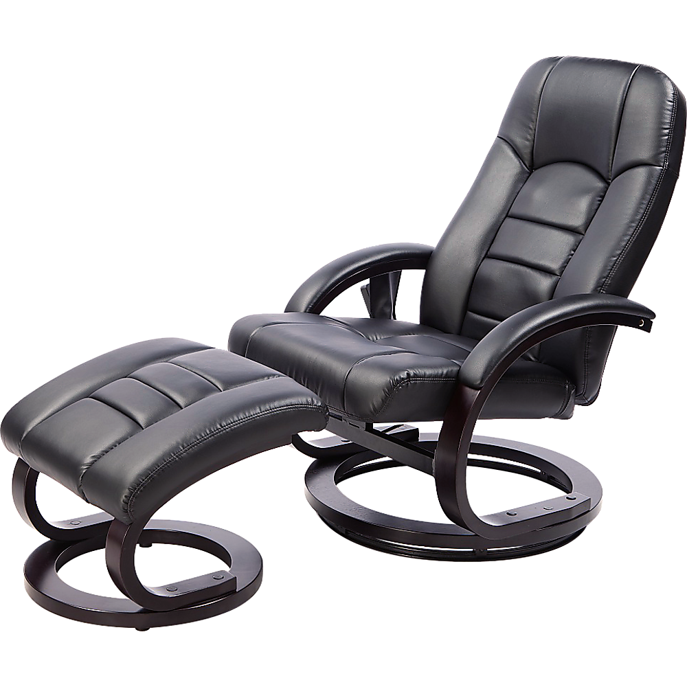 PU Leather Deluxe Massage Chair Recliner Ottoman Lounge with Remote