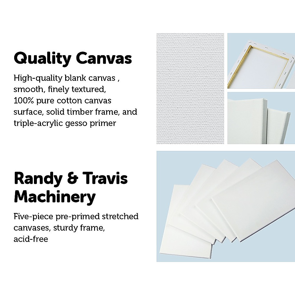 5 pack of 20x30cm Artist Blank Stretched Canvas Canvases Art Large ...