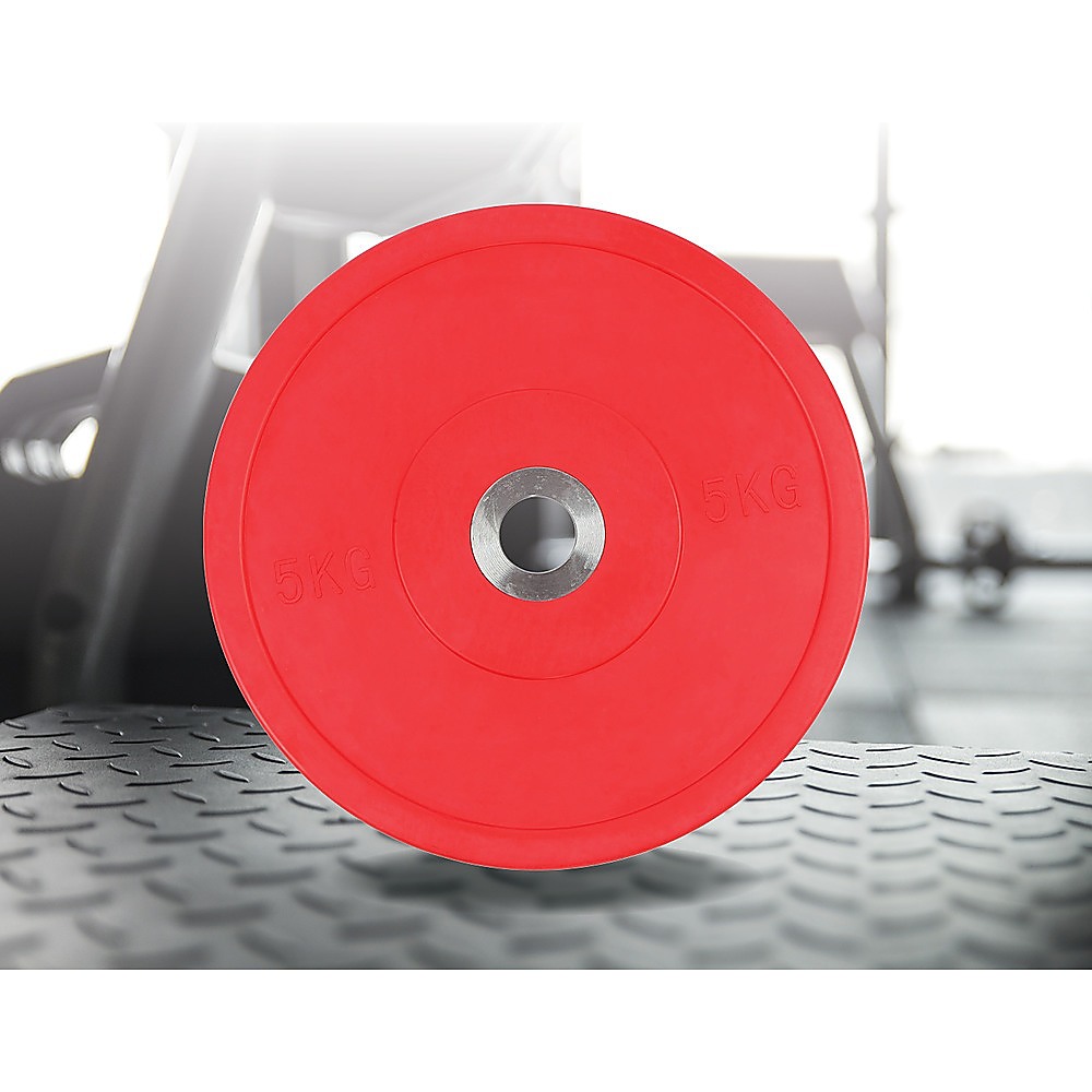 2 x 5KG PRO Olympic Rubber Bumper Weight Plate MMA training Gym