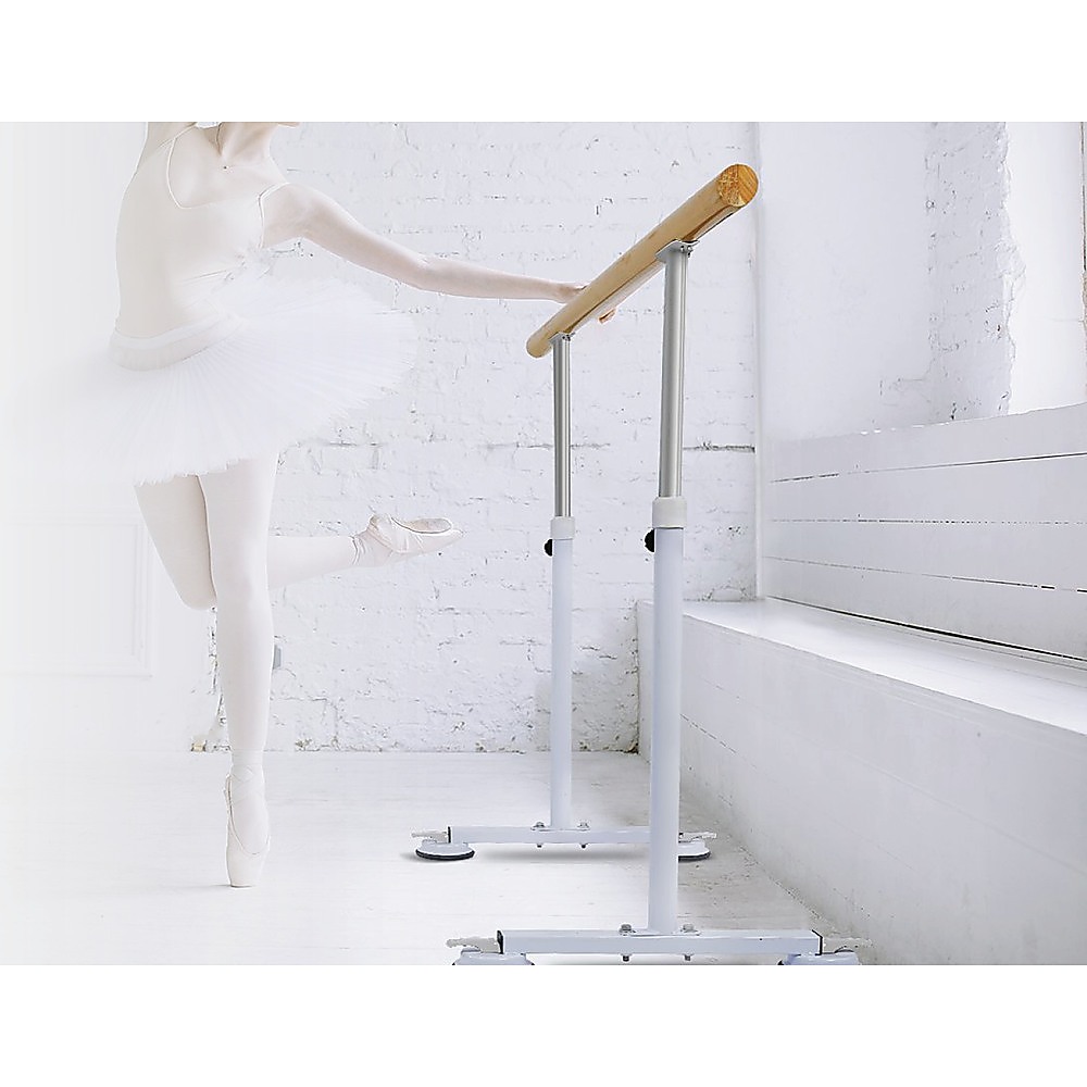 Wooden Portable Ballet Bar Stretch Barre Dance Bar 1.5M Freestanding