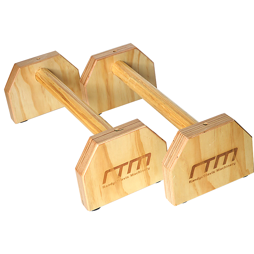 Wooden Parallette Bars Versatile Push Up & Dip Strength Workouts Upper