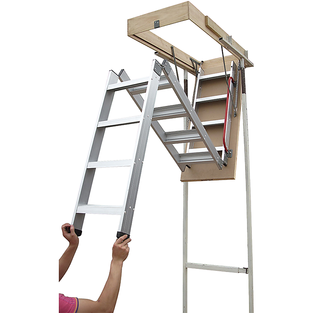 Deluxe Aluminium Attic Loft Ladder 2700mm to 3050mm eBay