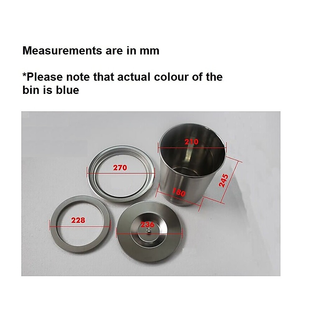 8L Concealed Benchtop Bench Top Bin Trash Waste Container Rubbish eBay