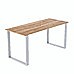Square-Shaped Table Bench Desk Legs Retro Industrial Design Fully Welded - White