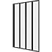 4 Fold Black Folding Bath Shower Screen Door Panel 1000 x 1400mm